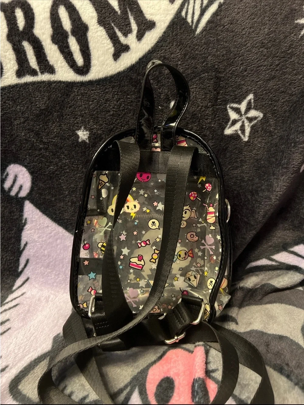 Dolls Kill x tokidoki okie dokie clear pvc backpack